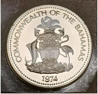 a bahamas coin with an image of the bahamas on it